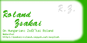 roland zsakai business card